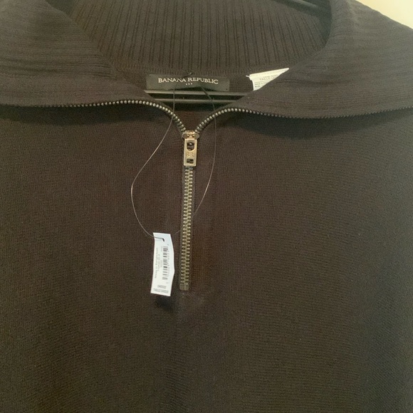 New Banana Republic Zip Front Black Knit Poncho One Size Fits Size Small - XL - Picture 3 of 6